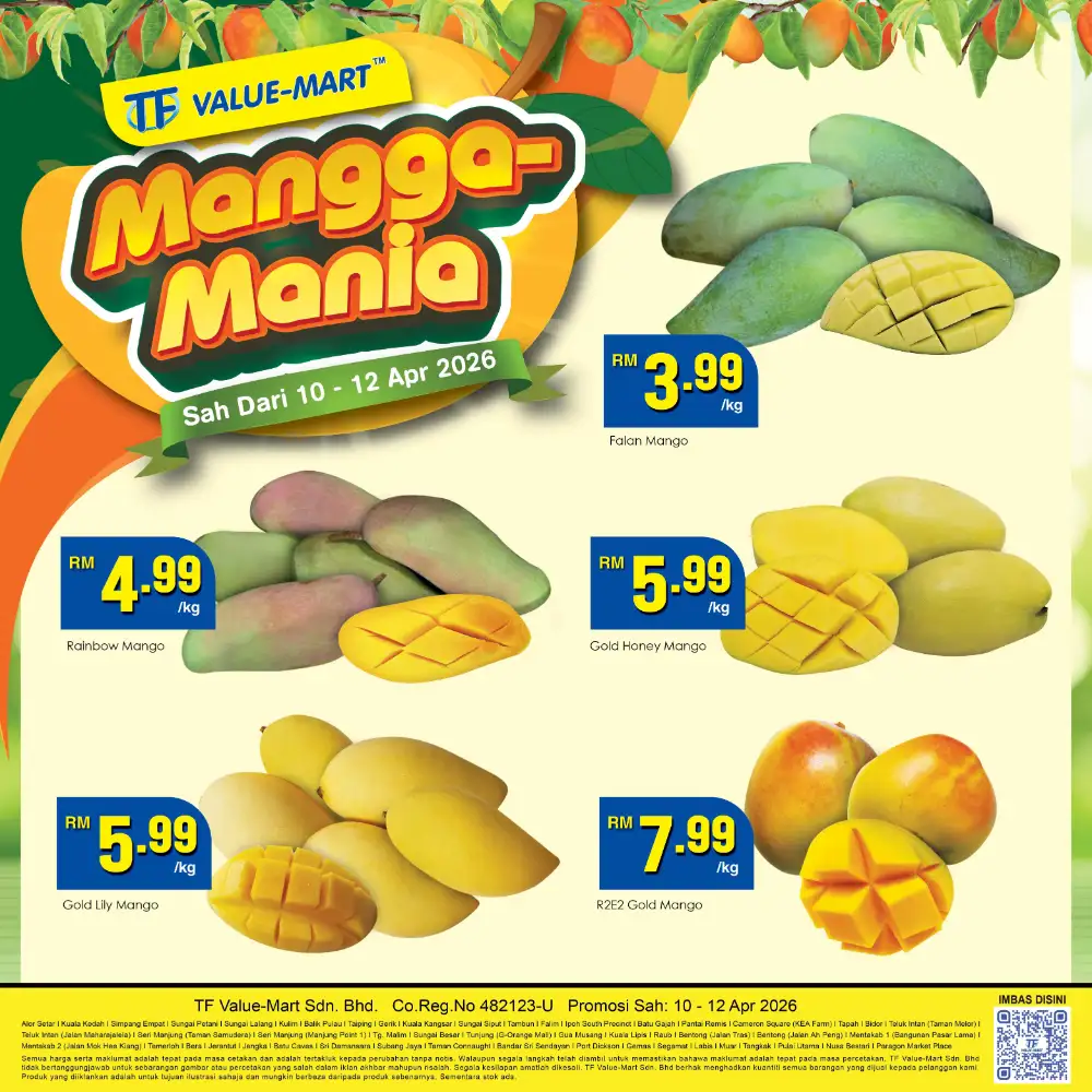 TF Value-Mart Mangga Mania - Fresh Mango Deals from RM3.99/kg