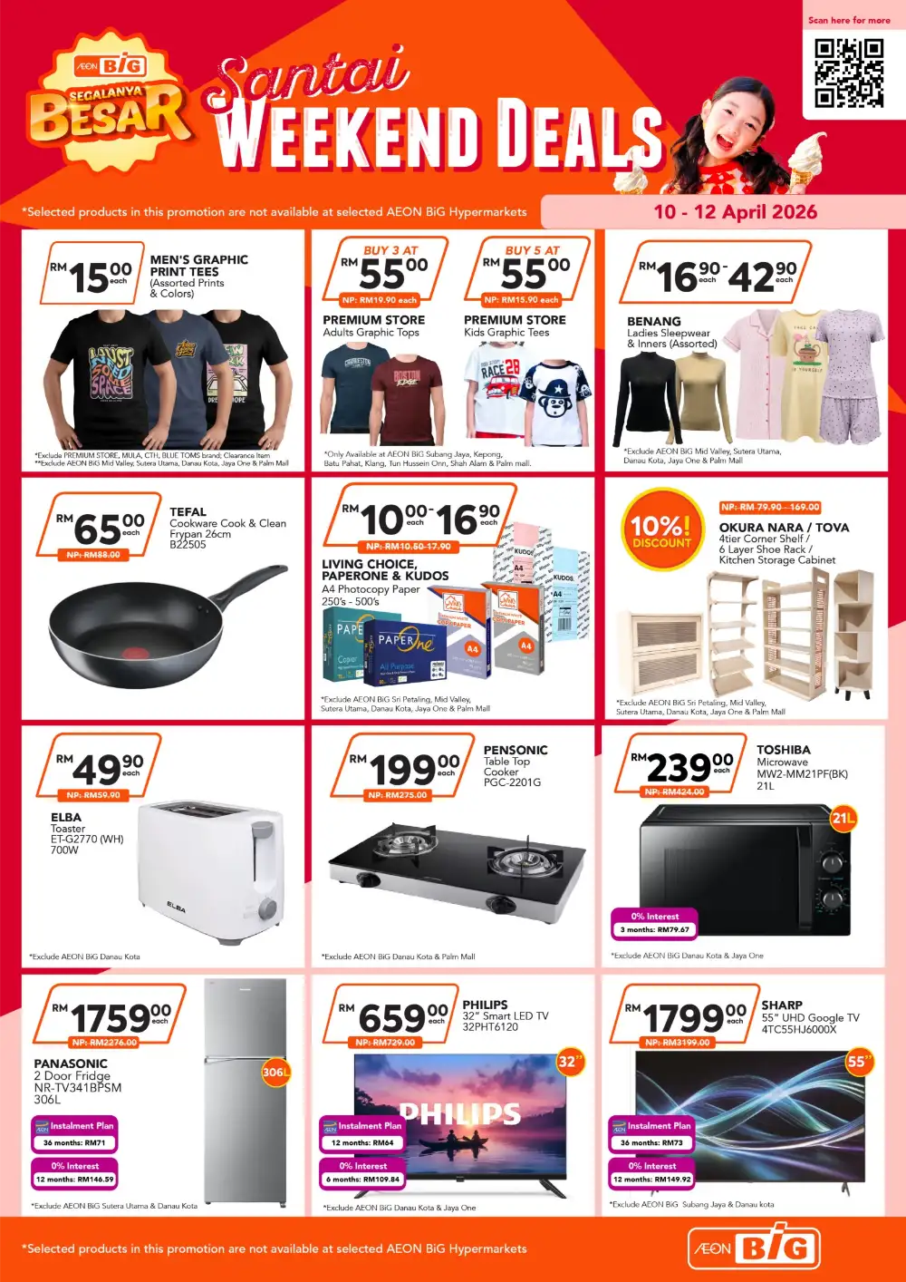 AEON BiG Santai Weekend Deals | Ends 12 Apr