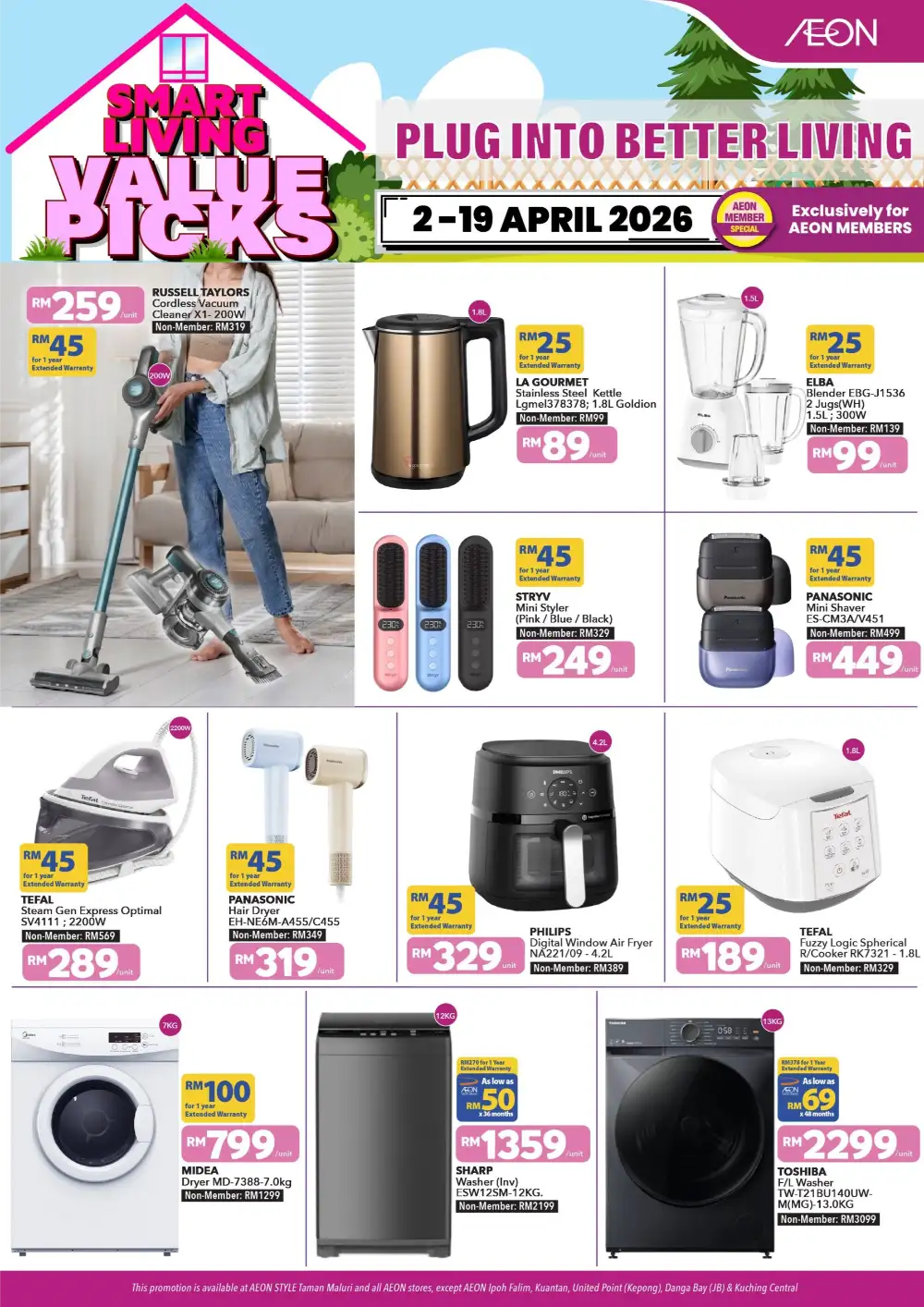 AEON Smart Living Value Picks | Ends 19 Apr