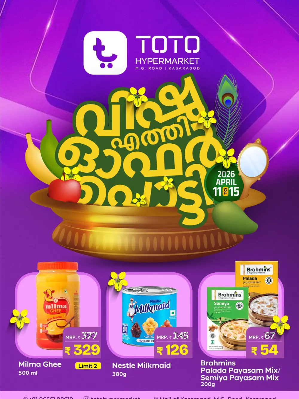 TOTO Hypermarket Kasaragod Vishu Offer | Ends April 15
