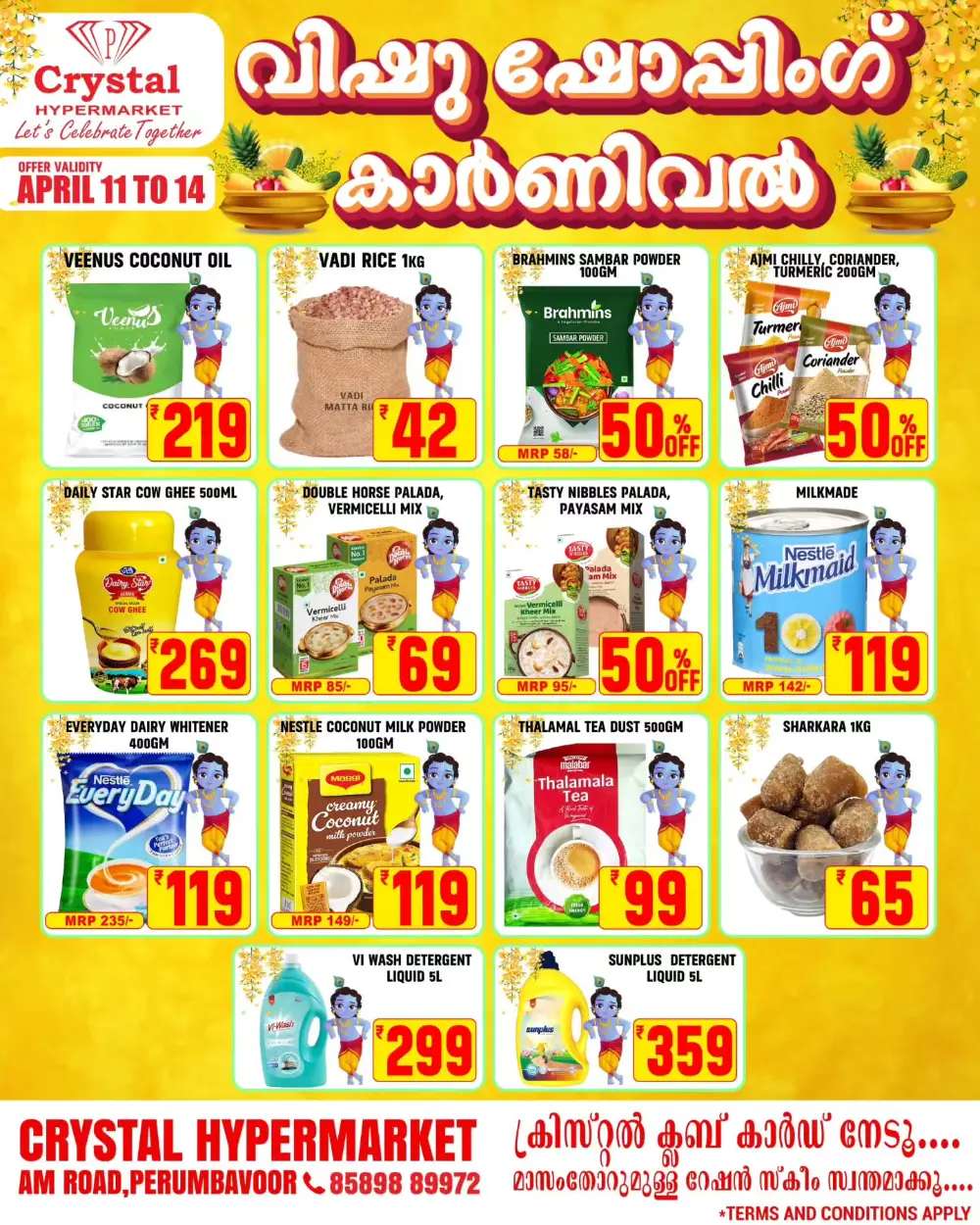 Crystal Hypermarket Perumbavoor - Vishu Shopping Carnival Deals