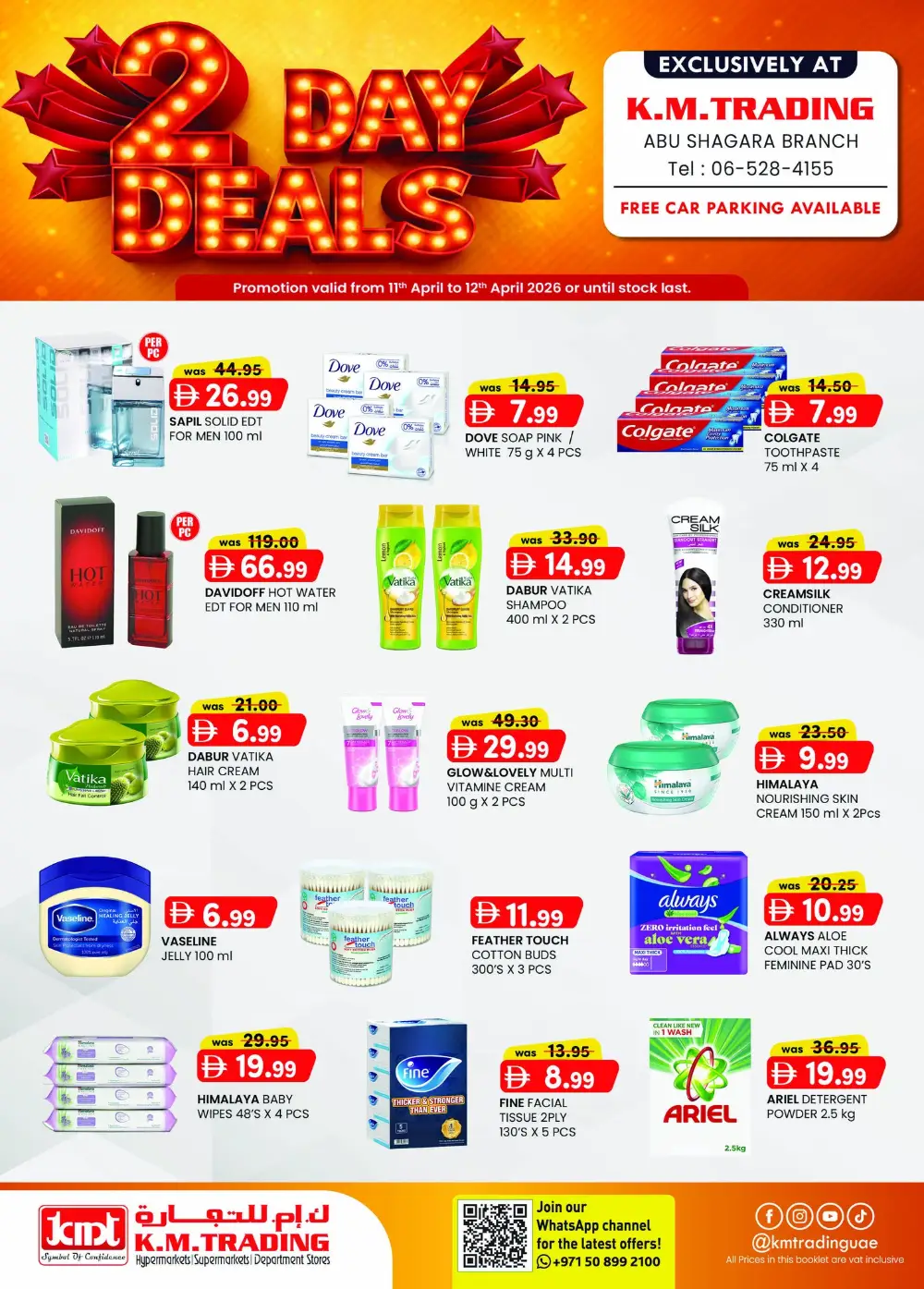K.M. Trading Abu Shagara 2 Day Deals | Ends April 12