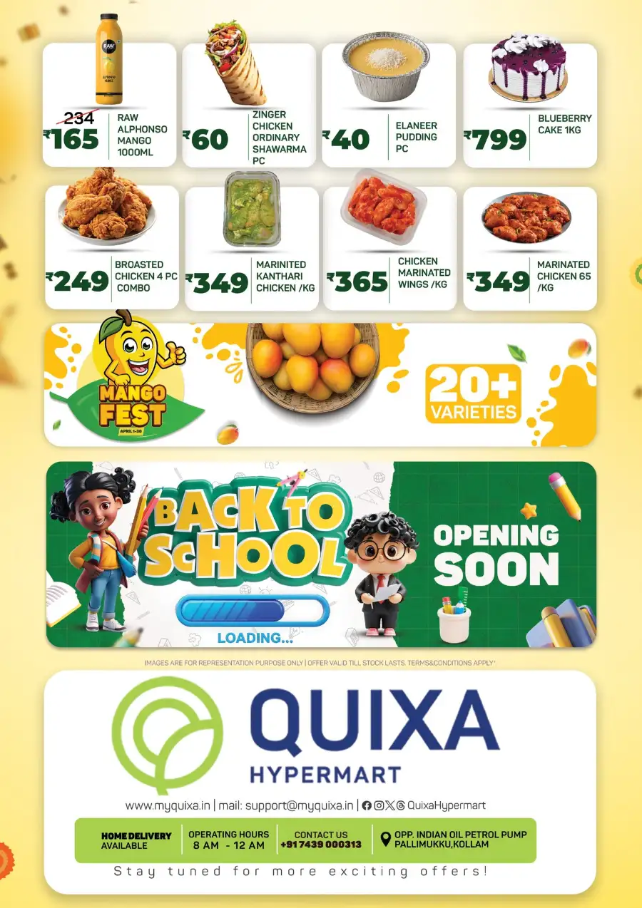 Quixa Hypermart Kollam | Golden Celebration Days Sale - April 13-15