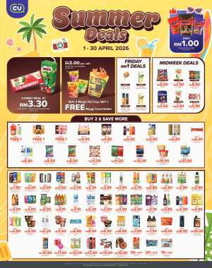 CU Malaysia Summer Deals | Ends April 30 In CU Malaysia Kuala Lumpur,Labuan,Putrajaya,Johor,Kedah,Kelantan,Malacca,Negeri Sembilan,Pahang,Penang,Perak,Perlis,Sabah,Sarawak,Selangor,Terengganu