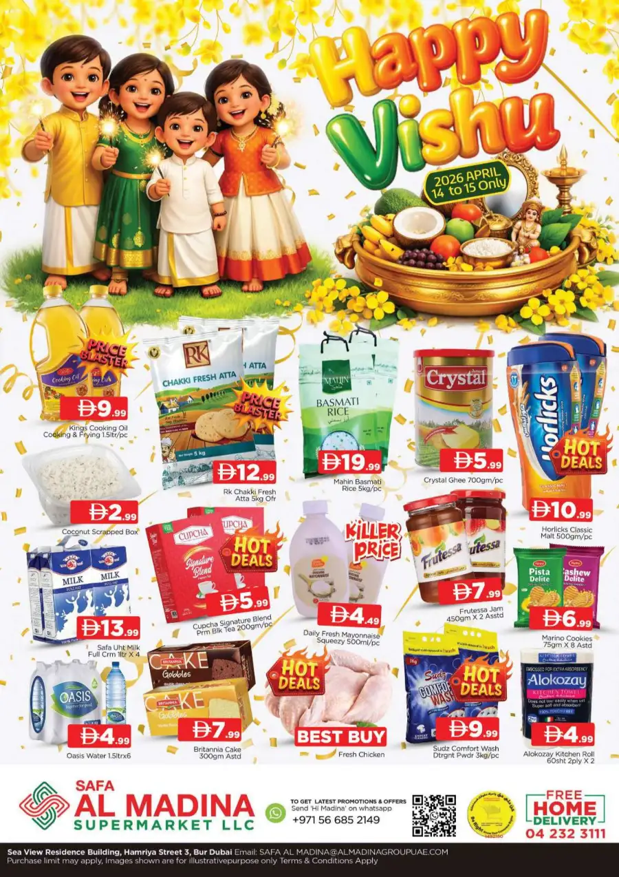 Safa Al Madina Supermarket Bur Dubai: Best Vishu Deals & Offers Apr 14-15