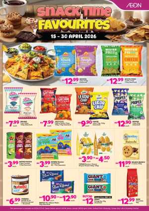 AEON Malaysia Snack Time Favourites | Ends 30 April In Aeon Kuala Lumpur,Labuan,Putrajaya,Johor,Kedah,Kelantan,Malacca,Negeri Sembilan,Pahang,Penang,Perak,Perlis,Sabah,Sarawak,Selangor,Terengganu