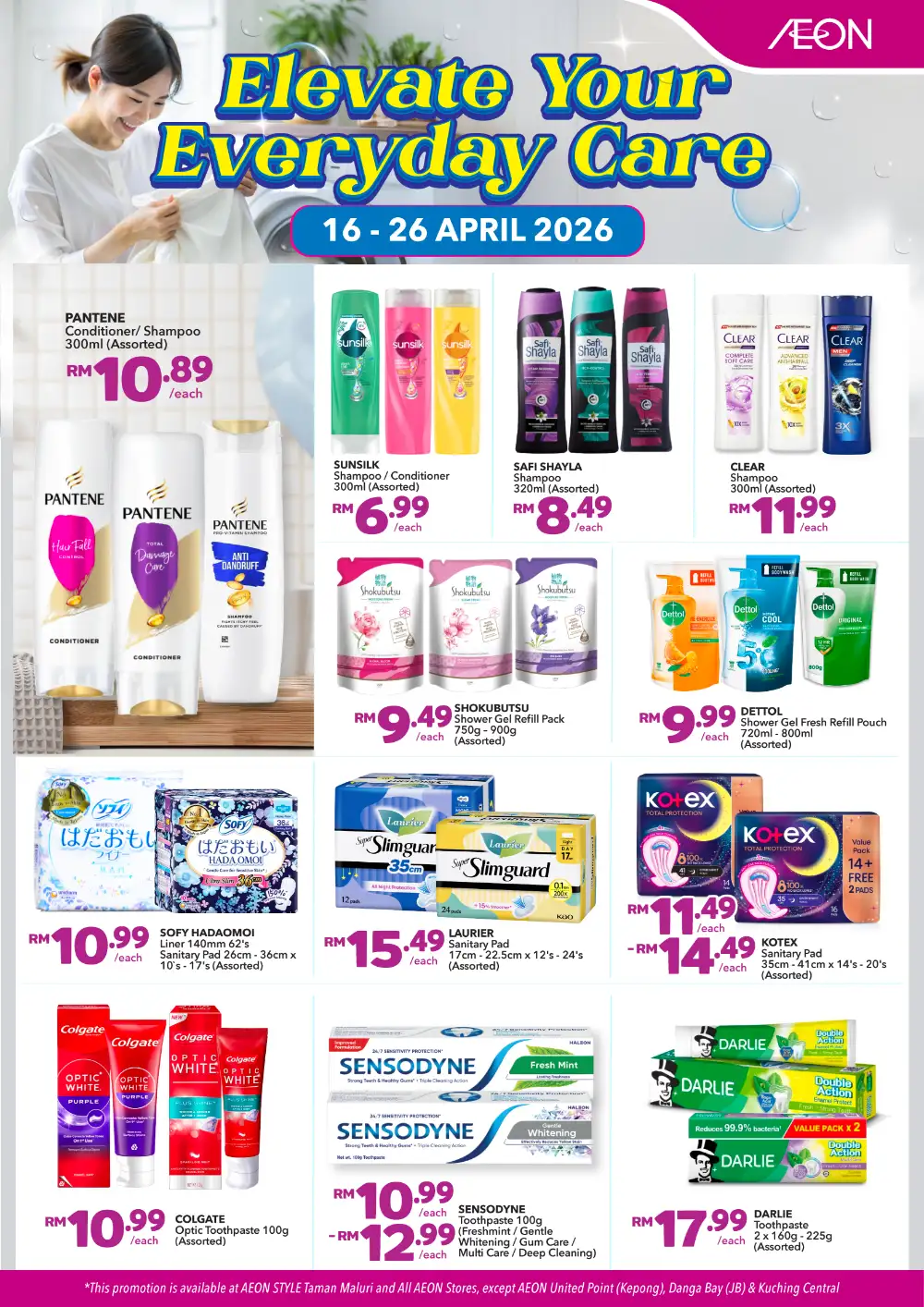 AEON Malaysia Everyday Care | Ends 26 April | Personal Care Deals