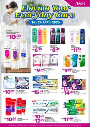 AEON Malaysia Everyday Care | Ends 26 April | Personal Care Deals In Aeon Kuala Lumpur,Labuan,Putrajaya,Johor,Kedah,Kelantan,Malacca,Negeri Sembilan,Pahang,Penang,Perak,Perlis,Sabah,Sarawak,Selangor,Terengganu