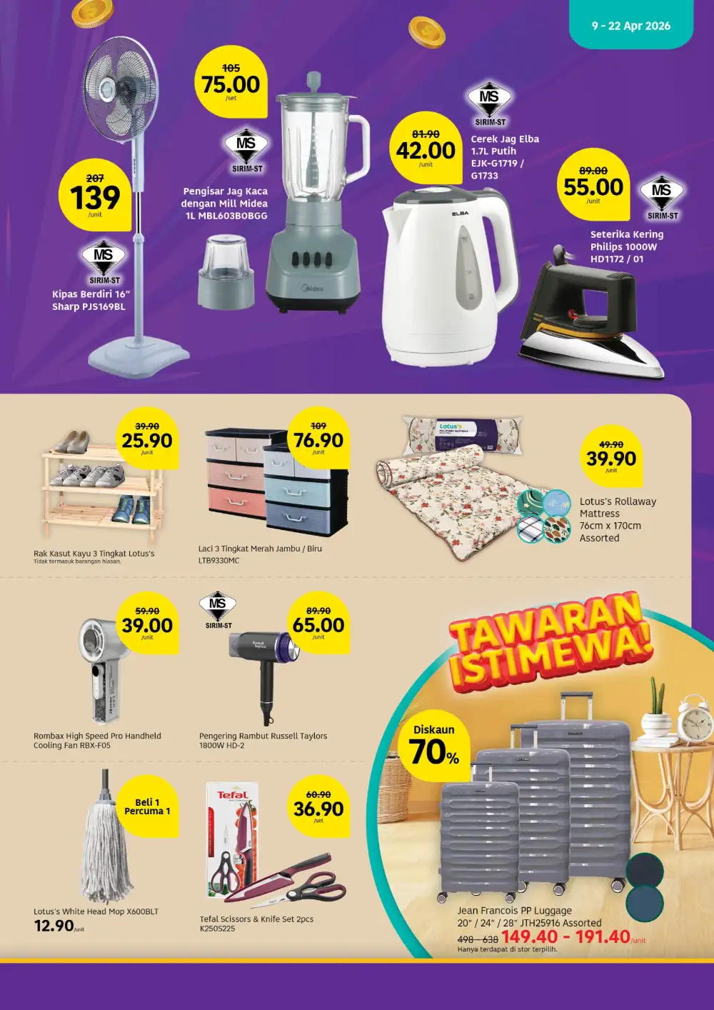 Lotus's Malaysia Harga Hangat | Ends 29 Apr | Jimat Berterusan