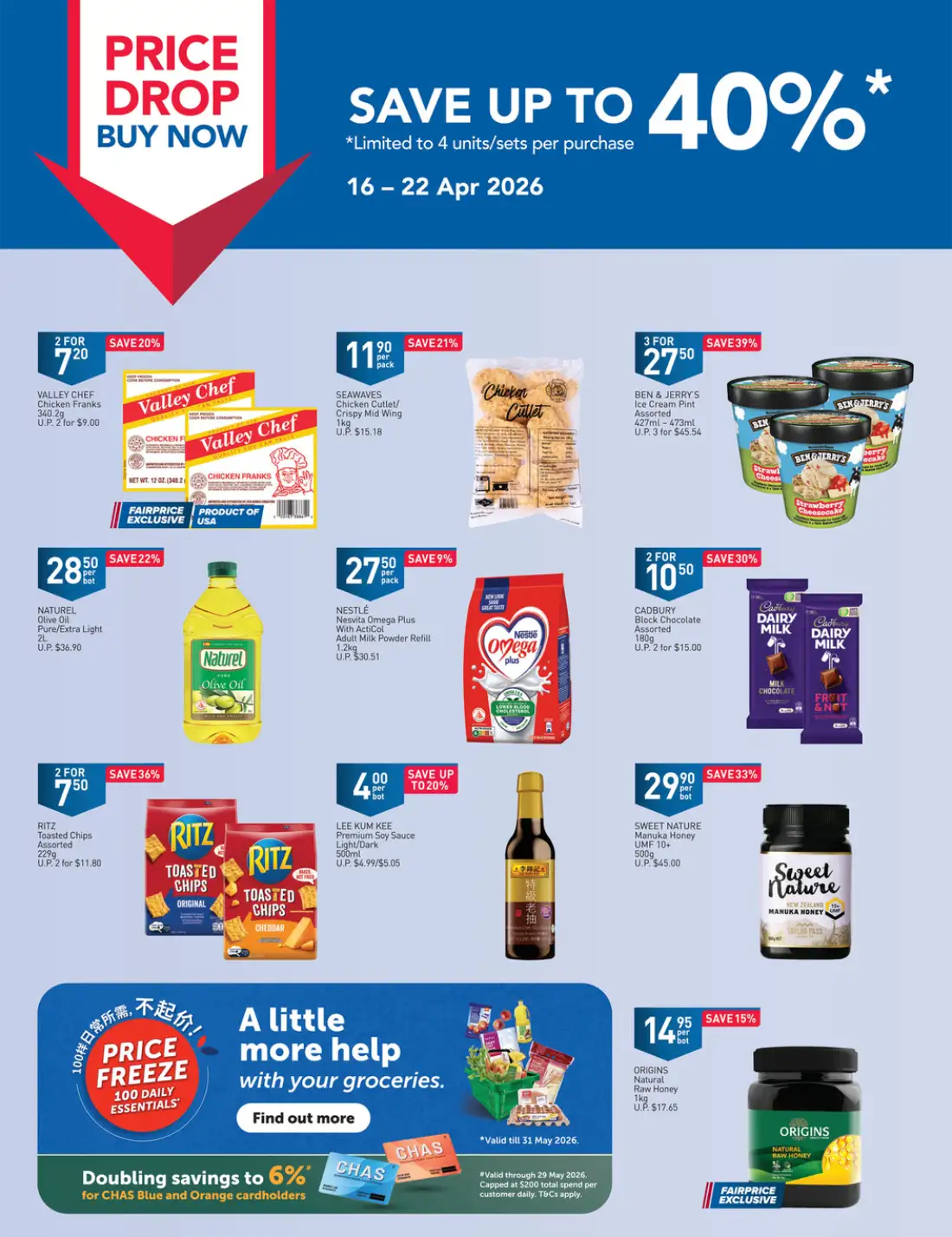 FairPrice Singapore Must Buy Deals: Save up to 40% OFF Price Drop
