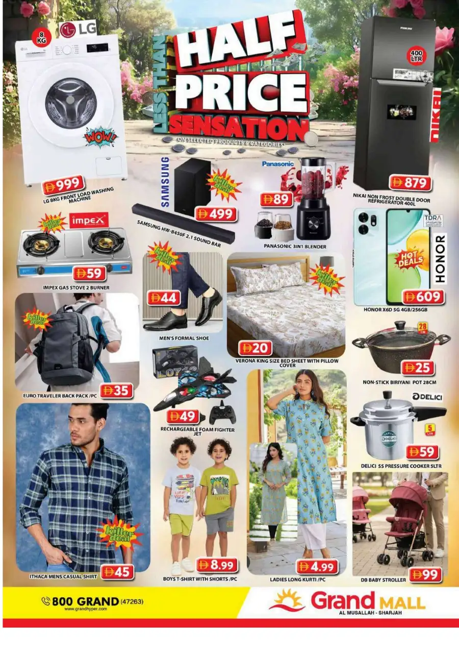 Grand Mall Al Musallah Sharjah | Half Price Sensation Offers 16–19 April