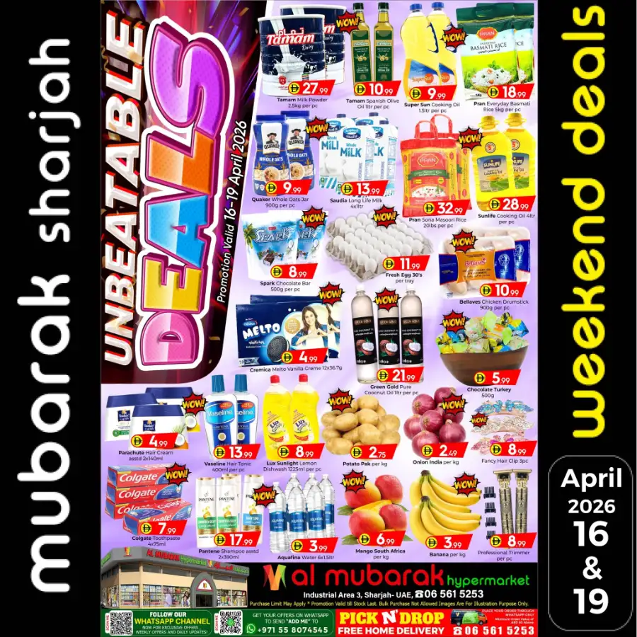 Al Mubarak Hypermarket Sharjah | Unbeatable Weekend Deals 16-19 April 2026