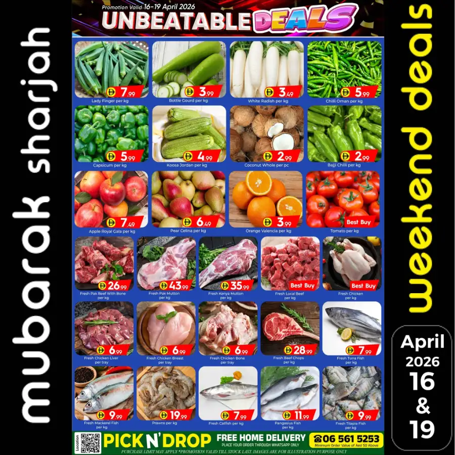 Al Mubarak Hypermarket Sharjah | Unbeatable Weekend Deals 16-19 April 2026
