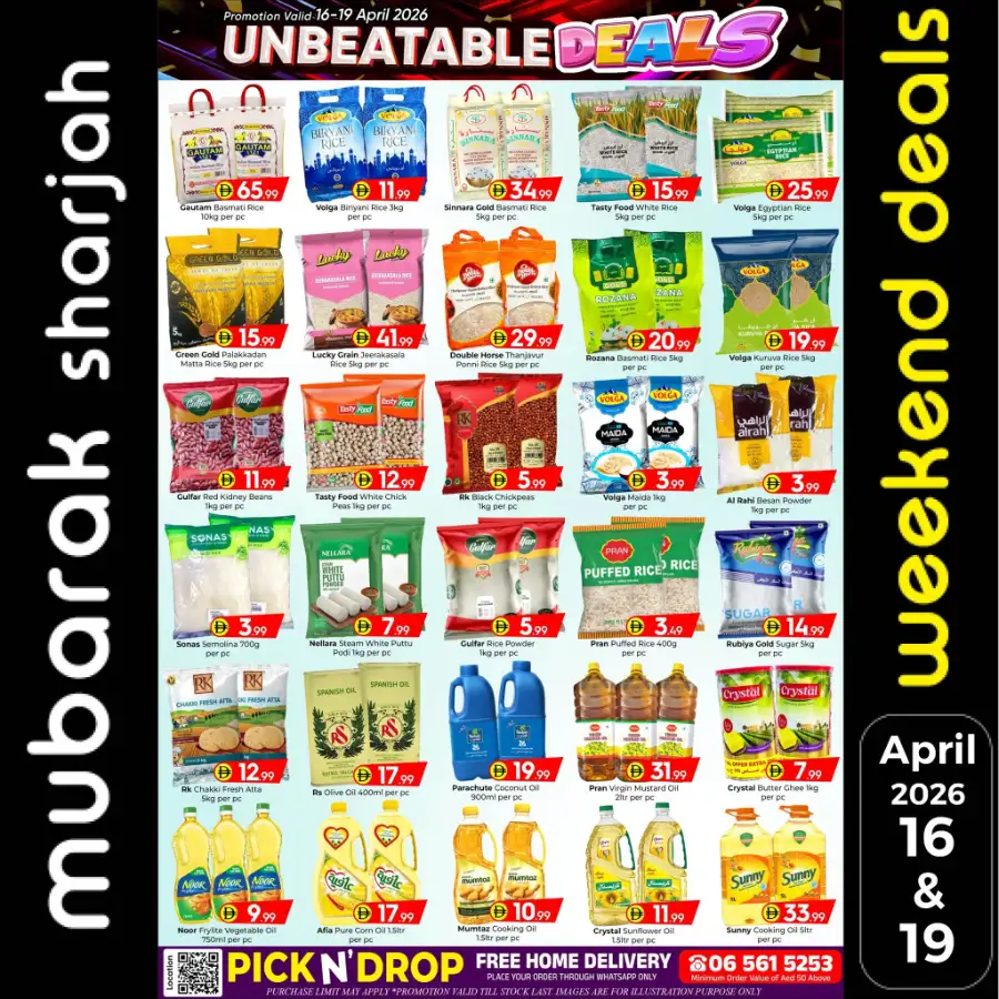 Al Mubarak Hypermarket Sharjah | Unbeatable Weekend Deals 16-19 April 2026