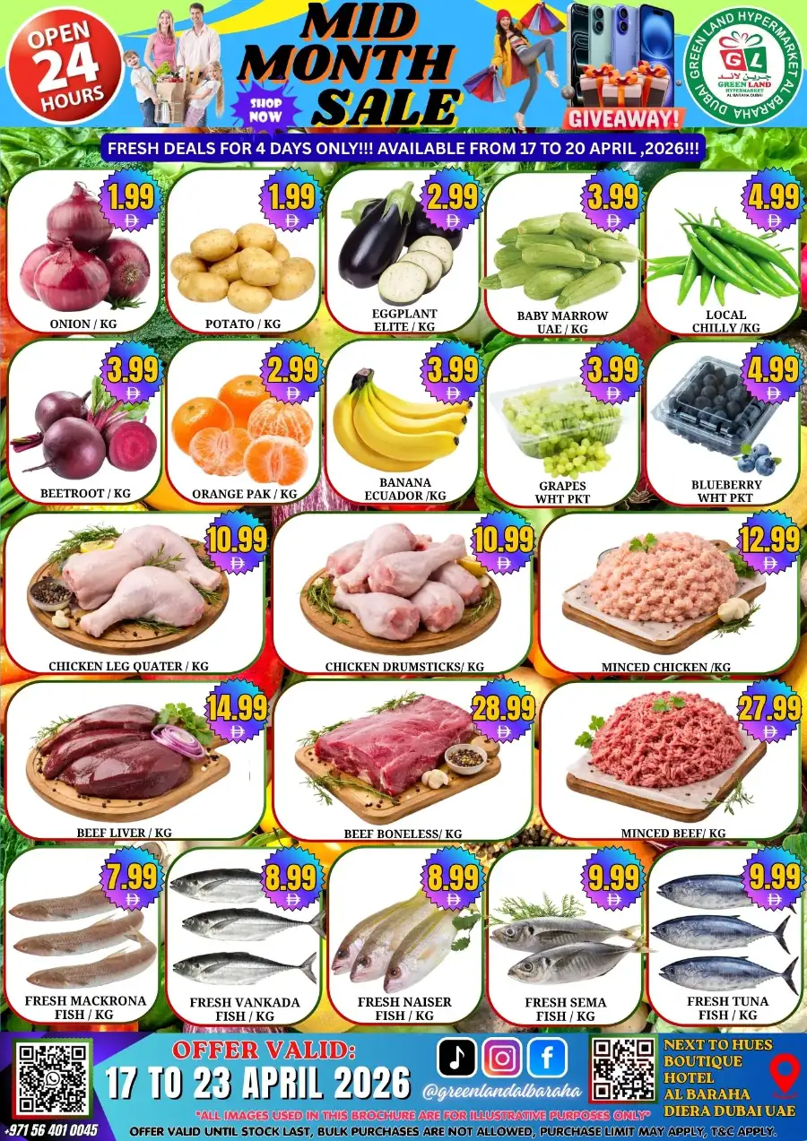 Green Land Hypermarket Al Baraha Dubai | Mid Month Sale Offers