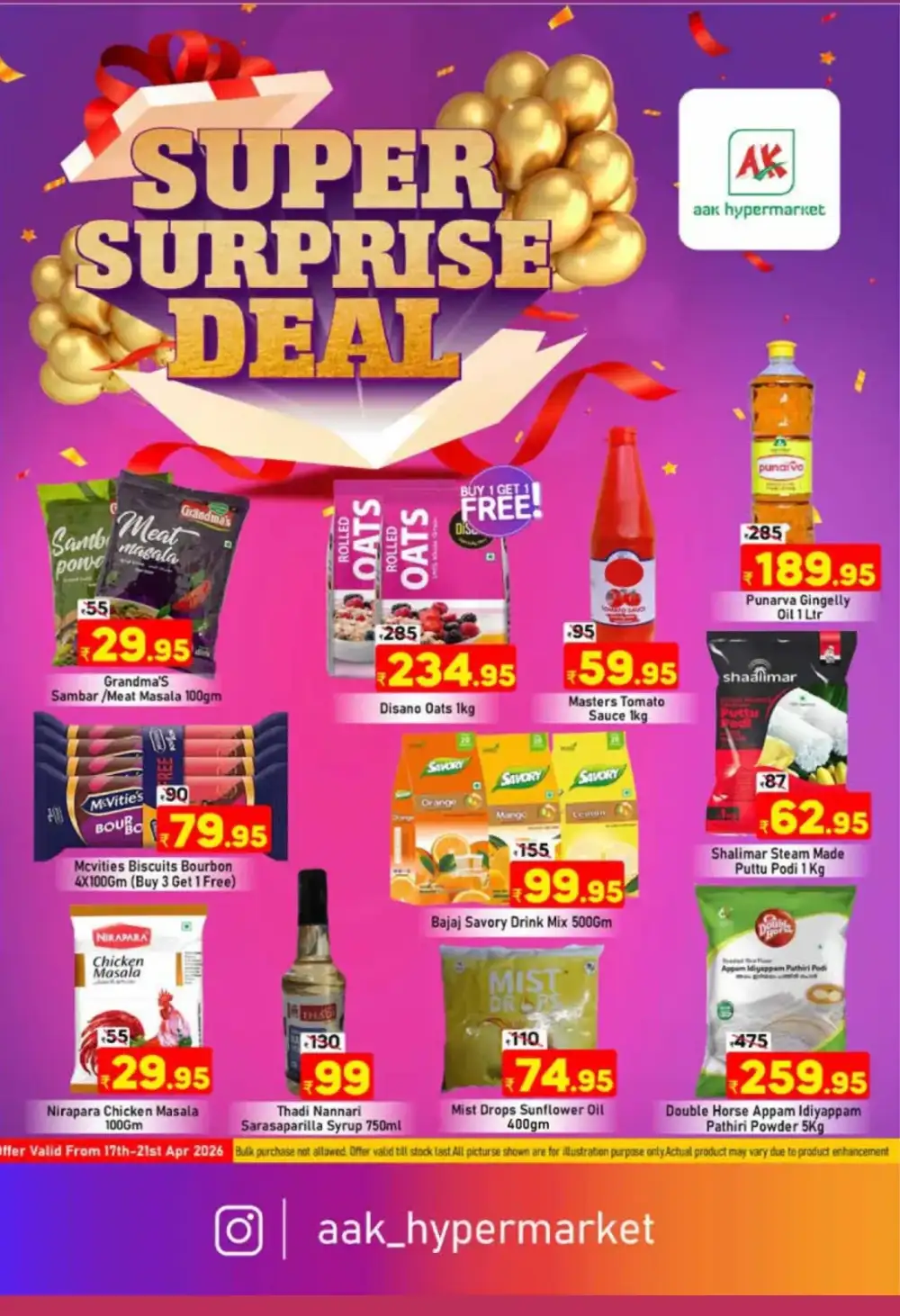 AAK Hypermarket Tirur Surprise Deal | Ends Tuesday