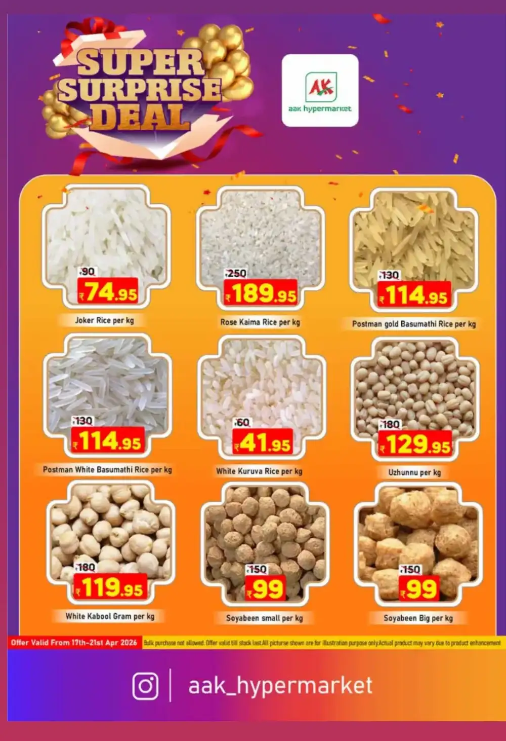 AAK Hypermarket Tirur Surprise Deal | Ends Tuesday
