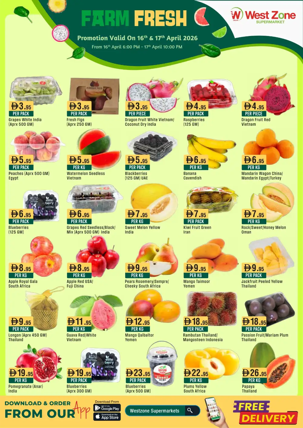 West Zone Supermarket Dubai Farm Fresh Fruit Offers