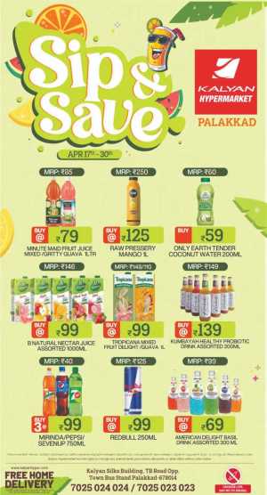 Kalyan Hypermarket Palakkad - Sip & Save Beverage Deals flyer cover