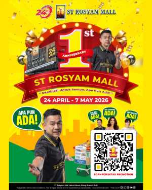 ST Rosyam Mall Klang 1st Anniversary Sale flyer cover