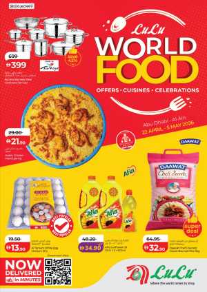 LuLu Abu Dhabi World Food Offers – Apr 22-May 5 flyer cover