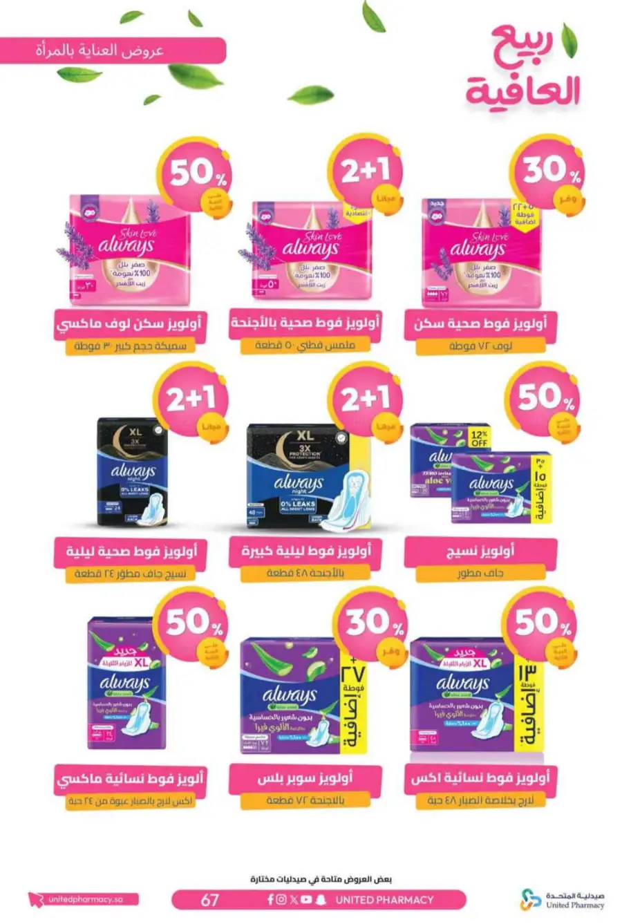 United Pharmacy KSA Spring Wellness Offers page 70