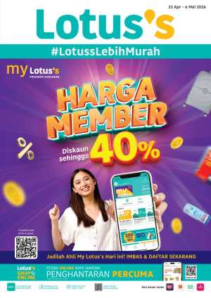 Lotus's Malaysia: 40% Member Discount Deals! flyer cover