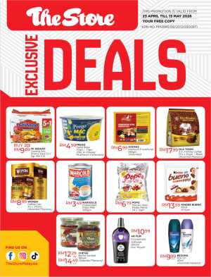 The Store Malaysia Exclusive Deals: Shop Now flyer cover