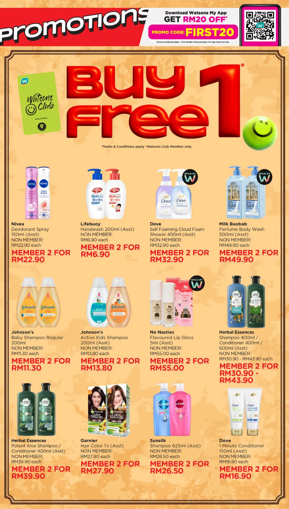 Watsons Malaysia 185 Years Sale: Buy 1 Free 1 page 14