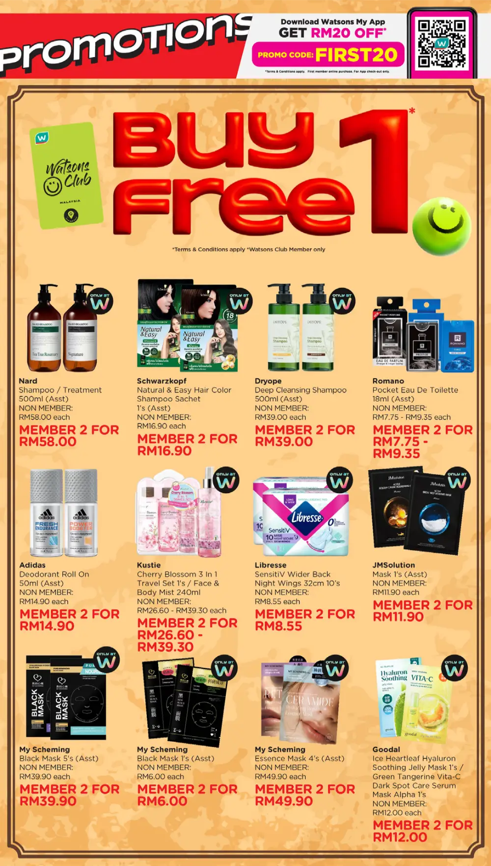 Watsons Malaysia 185 Years Sale: Buy 1 Free 1 page 15