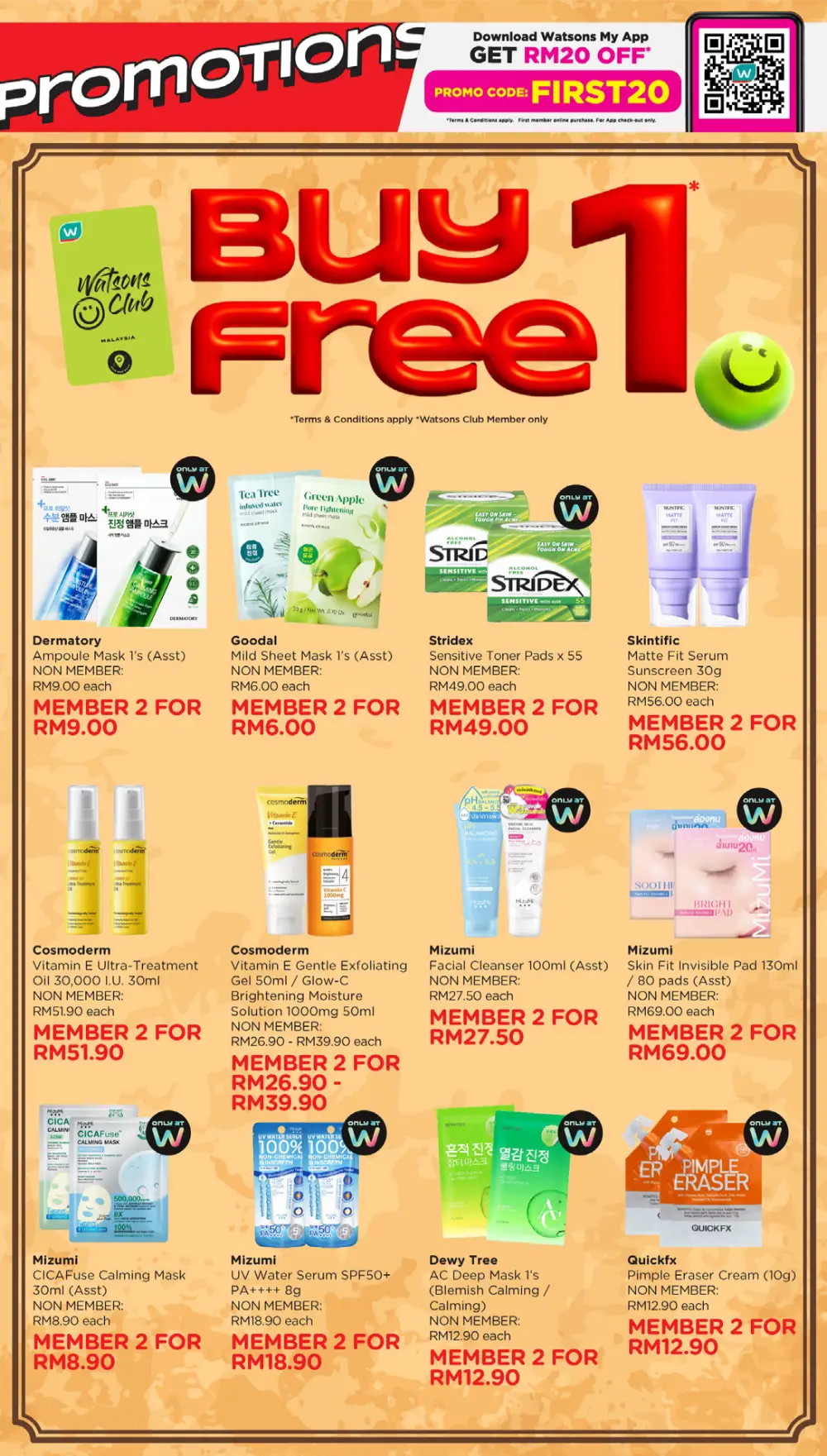 Watsons Malaysia 185 Years Sale: Buy 1 Free 1 page 16
