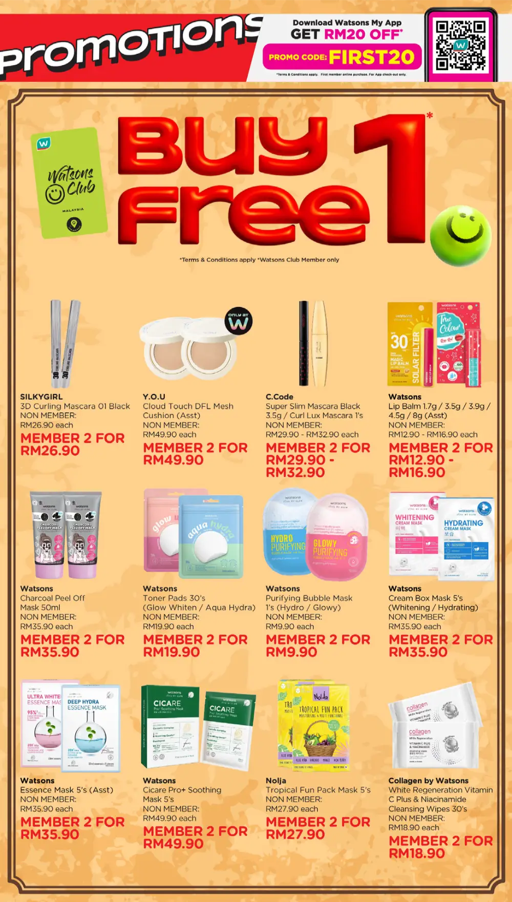 Watsons Malaysia 185 Years Sale: Buy 1 Free 1 page 18