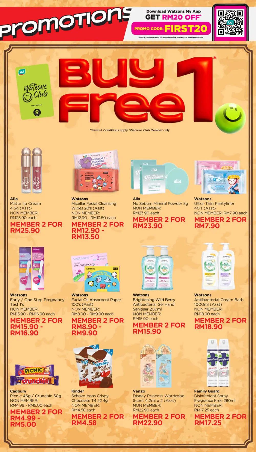 Watsons Malaysia 185 Years Sale: Buy 1 Free 1 page 20