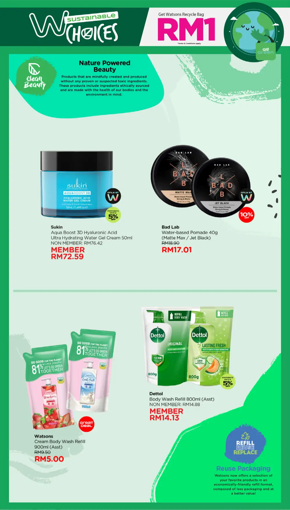 Watsons Malaysia 185 Years Sale: Buy 1 Free 1 page 29