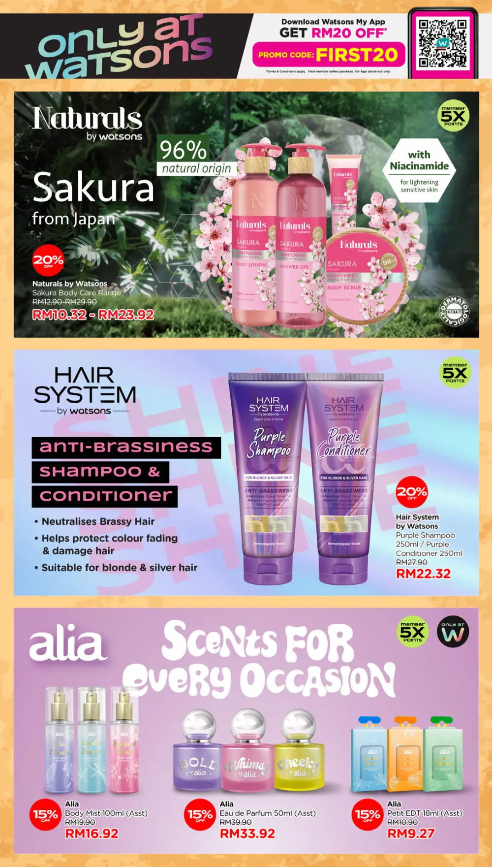 Watsons Malaysia 185 Years Sale: Buy 1 Free 1 page 32