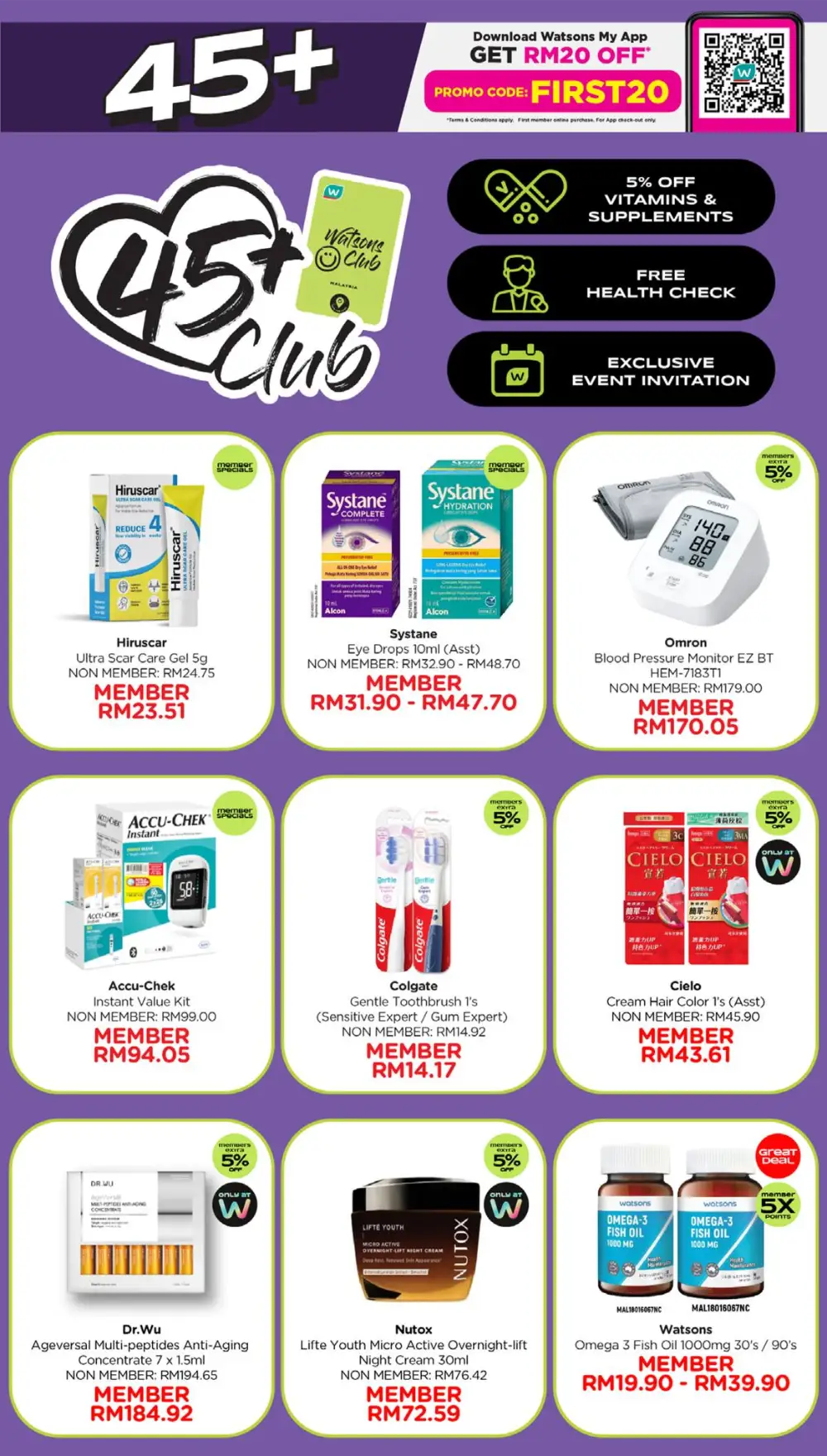 Watsons Malaysia 185 Years Sale: Buy 1 Free 1 page 54