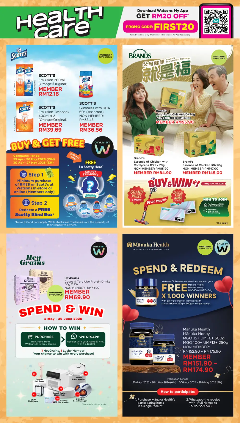Watsons Malaysia 185 Years Sale: Buy 1 Free 1 page 59