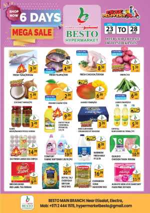 Besto Electra Mega Sale: 6 Days of Deals! flyer cover