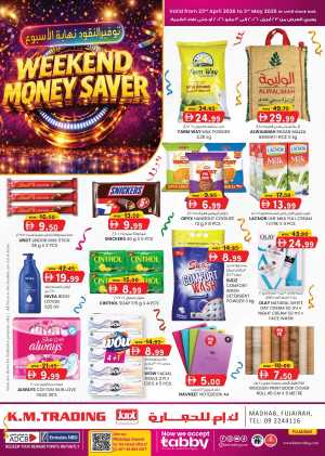 K.M. Trading Fujairah Weekend Money Saver flyer cover