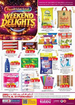 KM Hypermarket Al Ain Weekend Delights Offers flyer cover