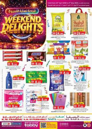 K.M. Trading Abu Dhabi Weekend Delights Offers flyer cover