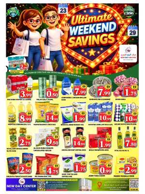 New Day Center Sharjah: Weekend Savings Deals flyer cover