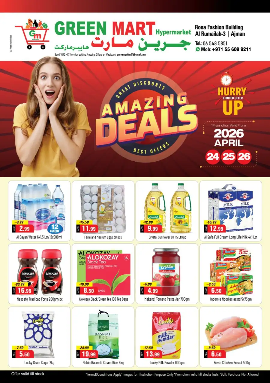 Green Mart Ajman: Amazing Deals April 24-26 page 1