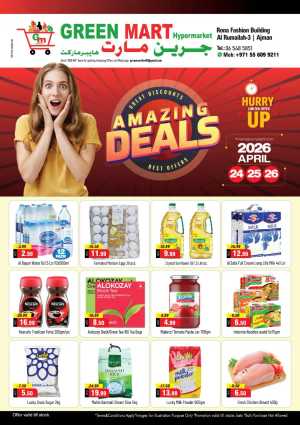 Green Mart Ajman: Amazing Deals April 24-26 flyer cover
