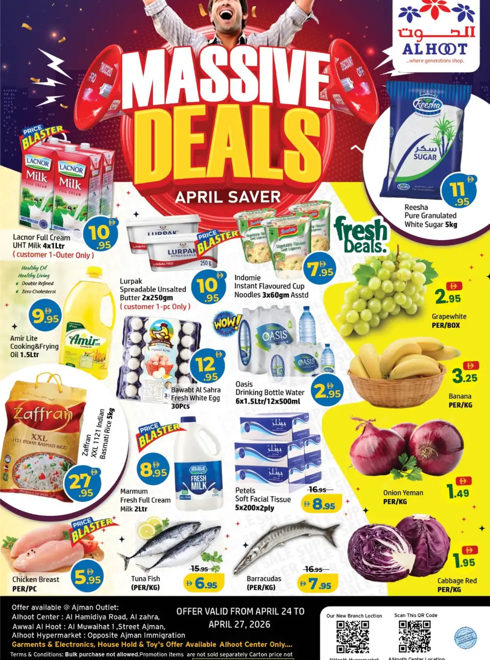 Al Hoot Ajman – April Saver Massive Deals page 1