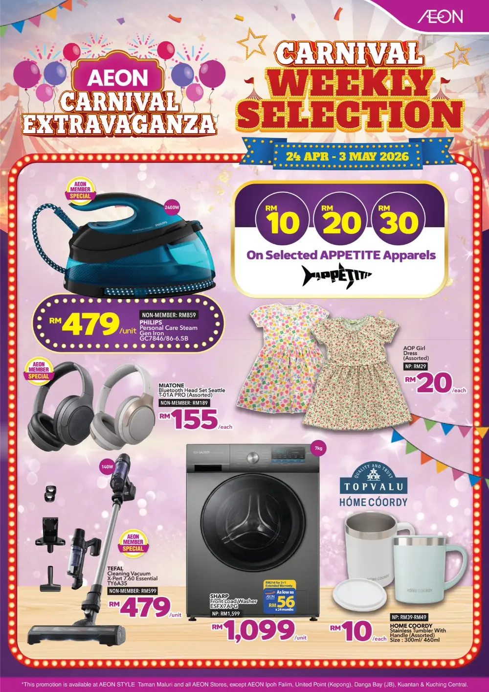 AEON Malaysia Carnival Sale – Deals from RM10 | 24 Apr–3 May page 1