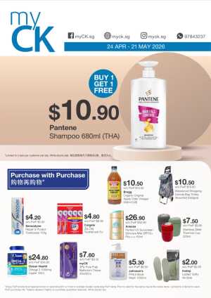 myCK Singapore – Buy 1 Get 1 Free Pantene + Deals | May 2026 flyer cover