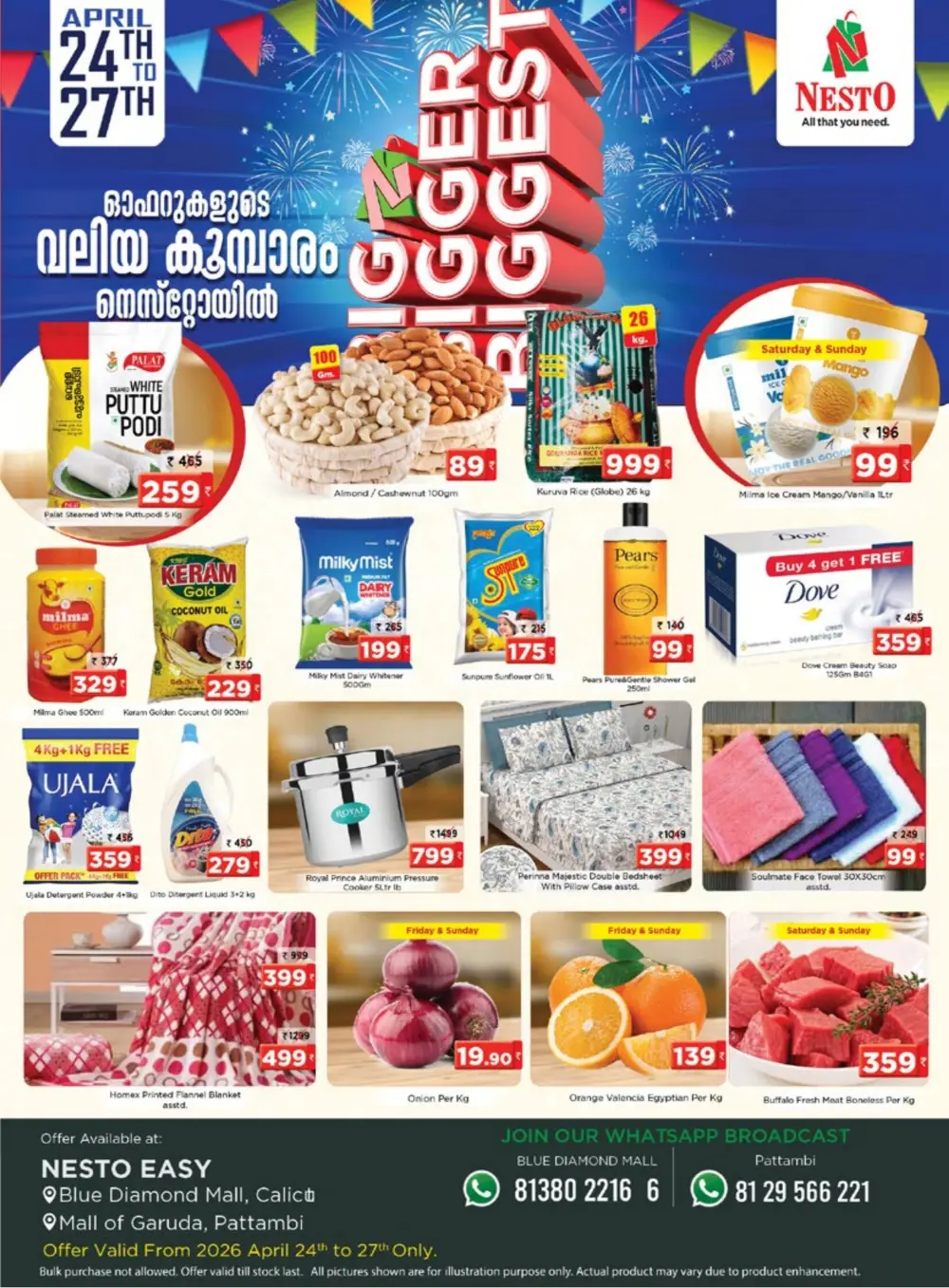 Nesto Calicut Blue Diamond Mall Biggest Sale page 1