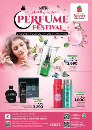 Nesto Salalah Perfume Festival – Up to 56% Off flyer cover