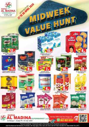 Warqa Al Madina Dubai: Midweek Value Hunt Deals flyer cover